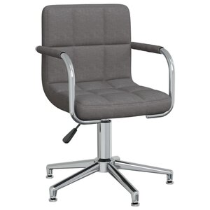 Chaise fauteuil siège pivotante de bureau informatique étude foncé tissu gris 02_0024123