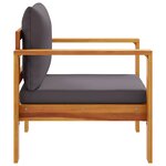 vidaXL Chaise de jardin avec coussins bois massif d'acacia