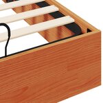 vidaXL Cadre de lit ottoman avec rangement Brun Ciré 120 x 200 cm