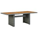 Vidaxl mobilier à dîner 9 pièces avec coussins résine tressée gris clair