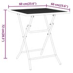 vidaXL Mobilier à dîner de jardin 3 Pièces Maille Métal Anthracite