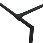 vidaXL Paroi de douche Noir 80x195 cm Verre ESG demi-dépoli
