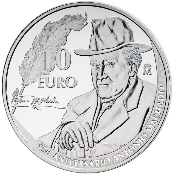 Pièce de monnaie en Argent 10 Euro g 27 Millésime 2025 ANTONIO MACHADO