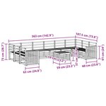 vidaXL Ensemble de canapés d'extérieur 11 Pièces Naturel