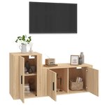 vidaXL Ensemble de meubles TV 2 Pièces chêne sonoma bois d'ingénierie