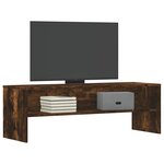 vidaXL Meuble TV chêne fumé 120x40x40 cm bois d'ingénierie