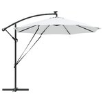 vidaXL Parasol banane à mât déporté Couleur sable 294 x 294 x 248 cm