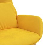 vidaXL Chaise de relaxation Jaune moutarde Velours