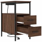 vidaXL Armoires de chevet 2 Pièces Chêne marron 30 x 48 x 61 cm