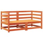 vidaXL Canapés d'angle de jardin coussins 2 Pièces cire marron pin massif