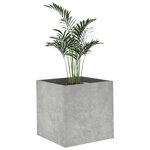 vidaXL Jardinière Gris béton 40x40x40 cm Bois d'ingénierie