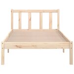 vidaXL Cadre de lit sans matelas bois massif 90x200 cm