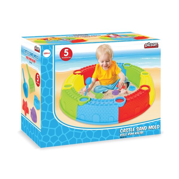 Pilsan 06-306 - Château de sable avec râteaux et moules
