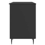 vidaXL Bureau avec étagère Noir 142 5 x 50 x 75 cm Bois d'ingénierie