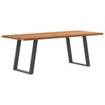 vidaXL Table à manger marron clair bois de chêne massif rectangulaire