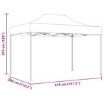 vidaXL Tente de fête Bleu 280 x 410 x 315 cm Tissu Oxford
