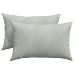 vidaXL Coussins de canapé 2 Pièces Gris clair 60 x 40 cm