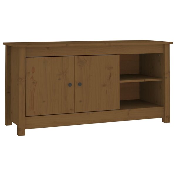 vidaXL Meuble TV Marron miel 103x36 5x52 cm Bois de pin massif