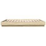 vidaXL Cadre de lit avec lumières LED chêne sonoma 200x200 cm