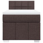 vidaXL Sommier à lattes de lit avec matelas Marron foncé 90x190 cm