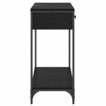vidaXL Table console Chêne noir 75 x 34 5 x 75 cm Bois d'ingénierie