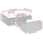 vidaXL Salon de jardin 11 Pièces avec coussins beige résine tressée