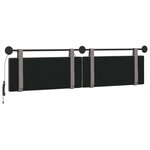 vidaXL Tête de lit suspendue Avec lumière LED Taupe Tissu