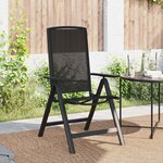 vidaXL Chaises de jardin inclinables 2 Pièces Noir 58 x 71 x 112 cm