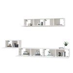 vidaXL Ensemble de meubles TV 5 Pièces Blanc Bois d'ingénierie
