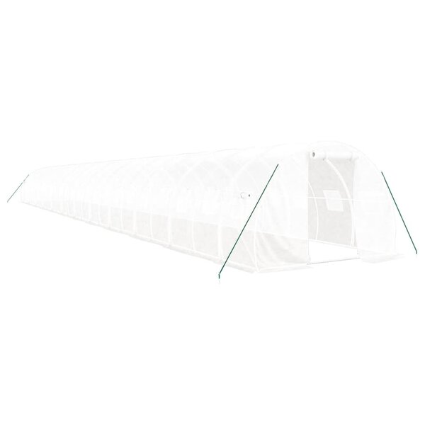 vidaXL Serre avec cadre en acier blanc 72 m² 24x3x2 m