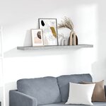 vidaXL Étagère murale flottante Gris béton 120x23 5x3 8 cm MDF