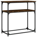 vidaXL Table console chêne fumé 75x35 5x75 cm bois d'ingénierie