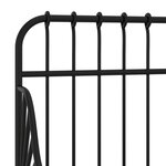vidaXL Cadre de lit extensible sans matelas Noir Métal 80x130/200 cm