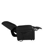 vidaXL Fauteuil inclinable TV Noir Similicuir