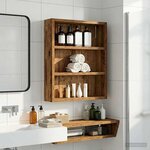 vidaXL Armoire murale de salle de bain Bois ancien 40 x 10 x 50 cm