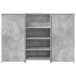 vidaXL Bureau de réception gris béton 155x50x103 5cm bois d'ingénierie