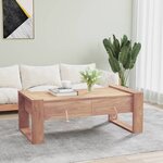 vidaXL Table basse 110 x 60 x 40 cm Bois de teck massif