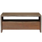 vidaXL Table basse Acacia massif Bord assorti 90x50x40 cm Gris