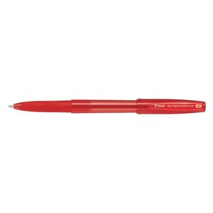 Stylo bille super grip g à capuchon pte moyenne rouge x 12 pilot