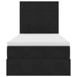vidaXL Lit de rangement LED avec matelas Noir 90 x 190 cm Velours