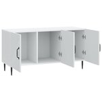 vidaXL Meuble TV Blanc 99 x 34 5 x 50 cm Bois d'ingénierie