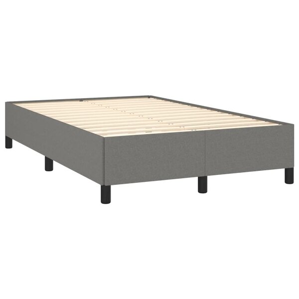 vidaXL Cadre de lit gris foncé 120x190 cm tissu