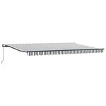 vidaXL Auvent manuel rétractable anthracite et blanc 500x300 cm