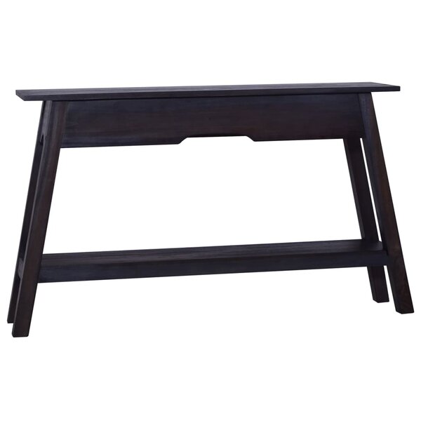 vidaXL Table console Noir 120x30x75 cm Bois d'acajou massif