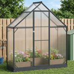 vidaXL Serre de jardin avec porte Anthracite 183 5 x 63 5 x 207 cm