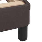 vidaXL Lit avec matelas marron foncé 90x200 cm tissu