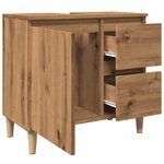 vidaXL Armoire lavabo chêne artisanal 65x33x60 cm bois d'ingénierie