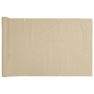 vidaXL Écran de balcon Beige 90x500 cm Tissu Oxford