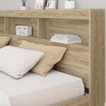 vidaXL Tête de lit de rangement Chêne Sonoma 200 cm Bois d'ingénierie