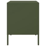 vidaXL Tables de chevet 2 Pièces vert olive 36x39x50 5 cm acier